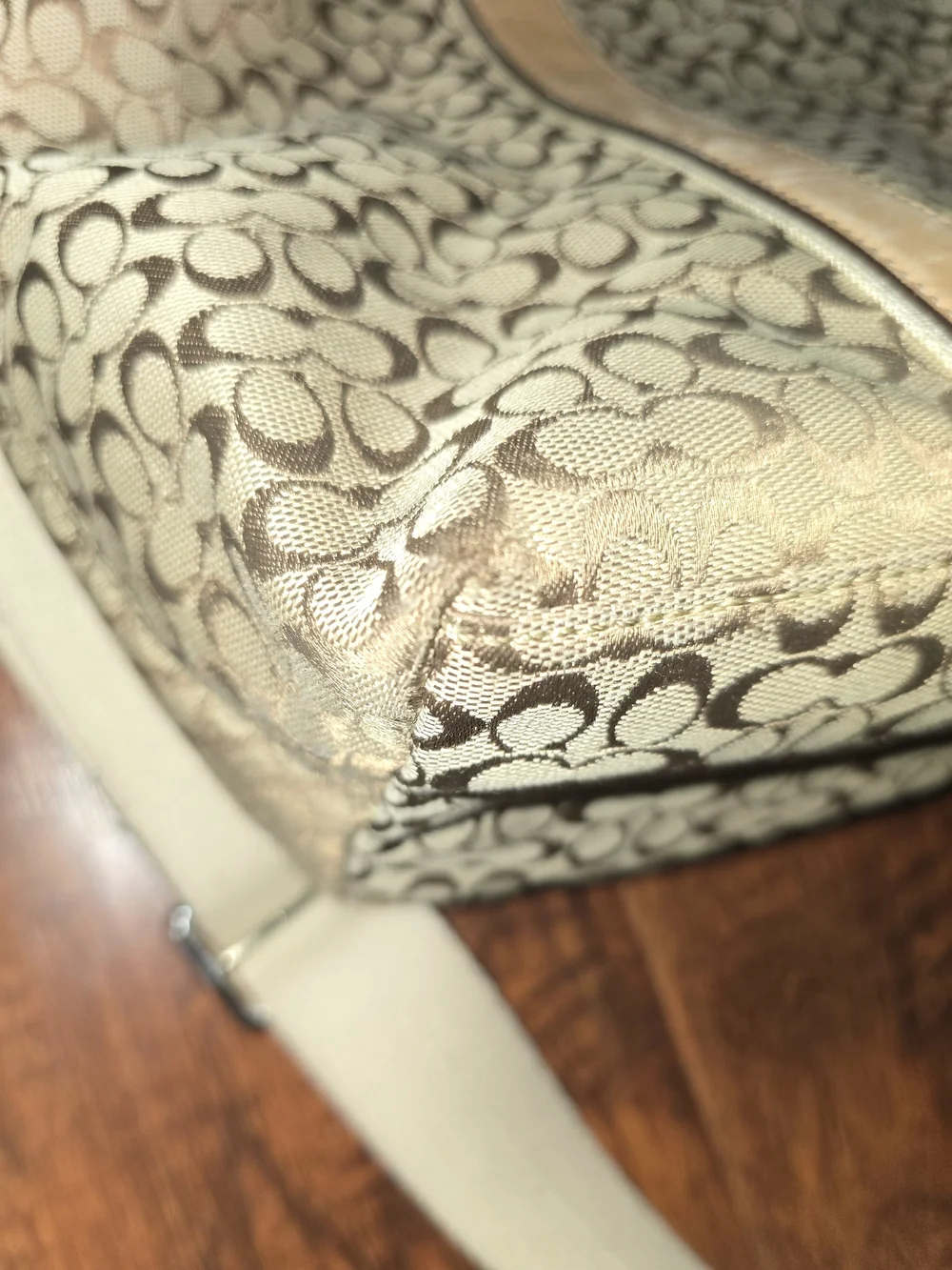 Coach Signature Jacquard Canvas Tote in Khaki